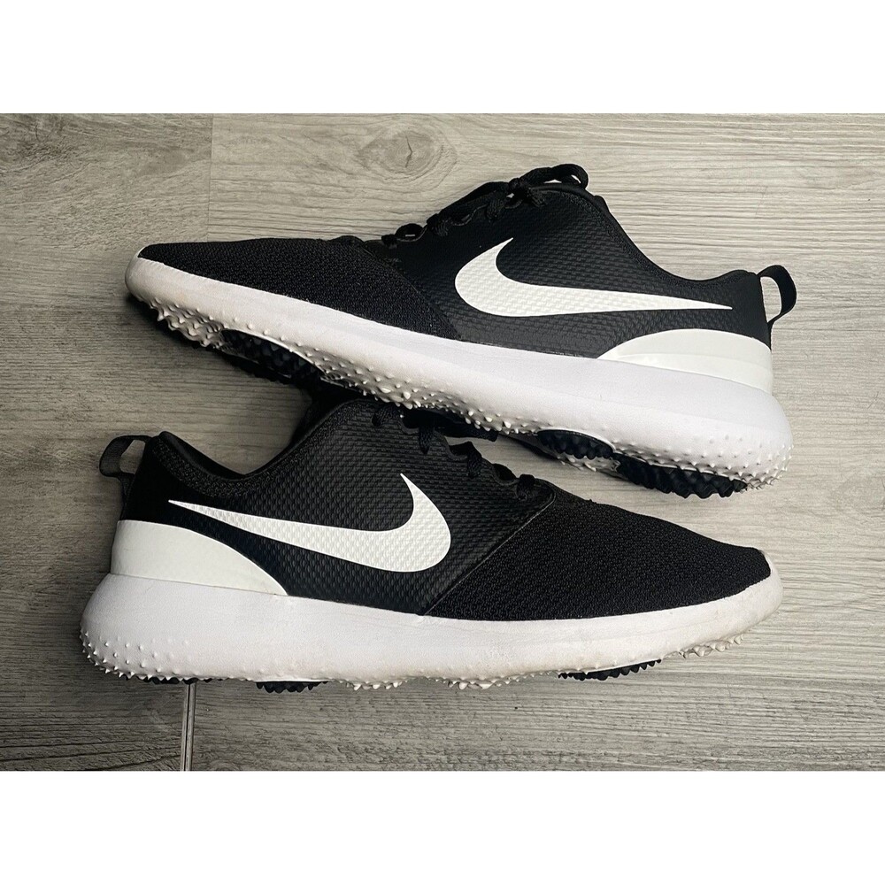 Nike Roshe G AA1837-001 Mens 12 Golf Shoes Black White Lace-Up Athletic Sneakers
